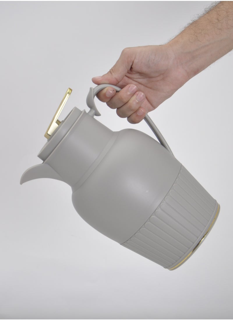 Badraig 2-Piece Coffee And Tea Vacuum Flask Green Grey/Gold 1 Liter  - Image 3