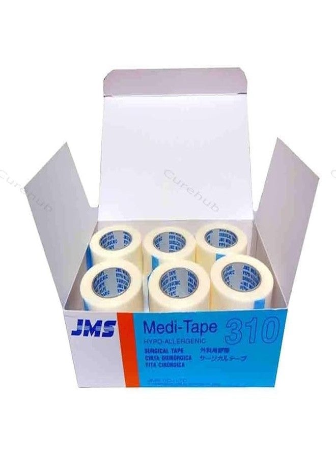 LRK AHCS JMS Medi Tape, Surgical Tape, Adhesive tape for first aid (1 inch, 12 Rolls) - Image 2