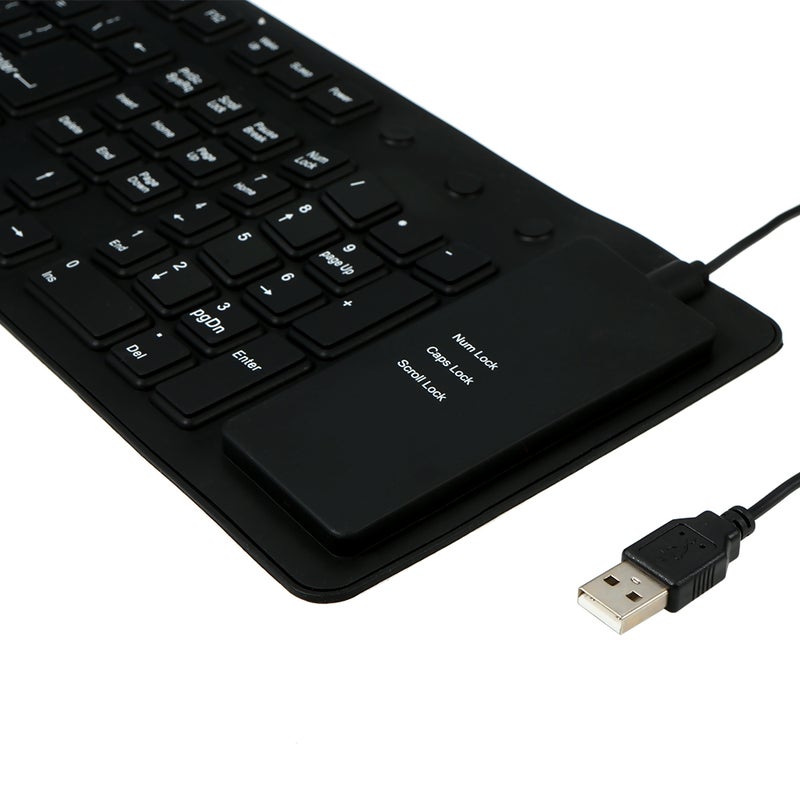 108 Keys USB Silicone Flexible Foldable Keyboard Waterproof USB Silent Keys For Laptop Desktop Keyboard - Image 5