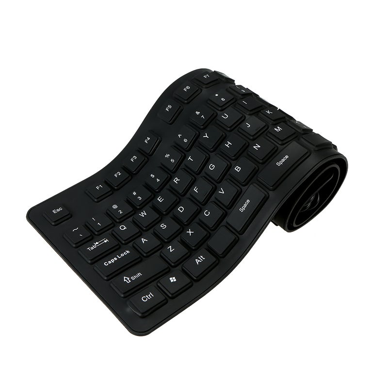108 Keys USB Silicone Flexible Foldable Keyboard Waterproof USB Silent Keys For Laptop Desktop Keyboard - Image 1
