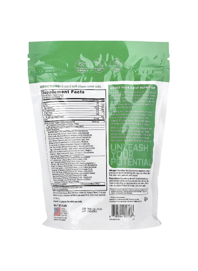 Force Factor Force Factor, Smarter Greens®, Summer Berry, 60 Superfood Soft Chews  - Image 2