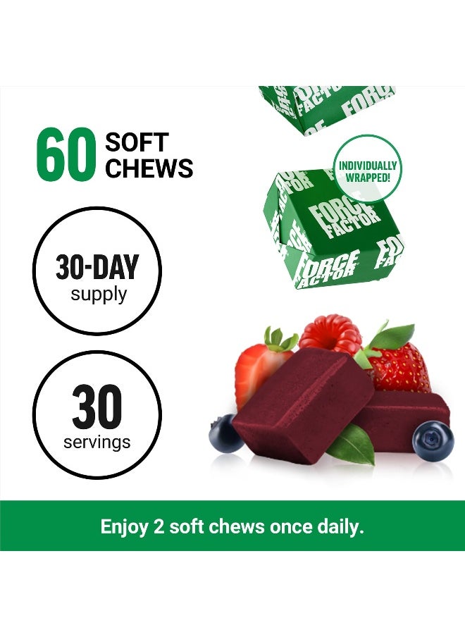 Force Factor Force Factor, Smarter Greens®, Summer Berry, 60 Superfood Soft Chews  - Image 4