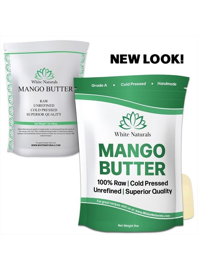 White Naturals Unrefined Mango Butter 1lb Raw, Organic, Natural, Great Moisturizer, Cold Pressed, Can Substitute Shea Butter in DIY Body Butters, Soap Making Base, Lotions, Lip Balm and Hair Growth or Use Alone 16oz  - Image 3