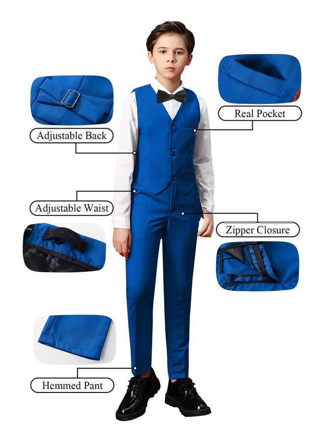 YuanLu Yanlu Kids Suit for Baby Boys Ring Bearer Outfit for Wedding Silm Fit Tuxedo Toddler Boy Homecoming Dresswear Youth Royal Blue Suits Size 10 - Image 4