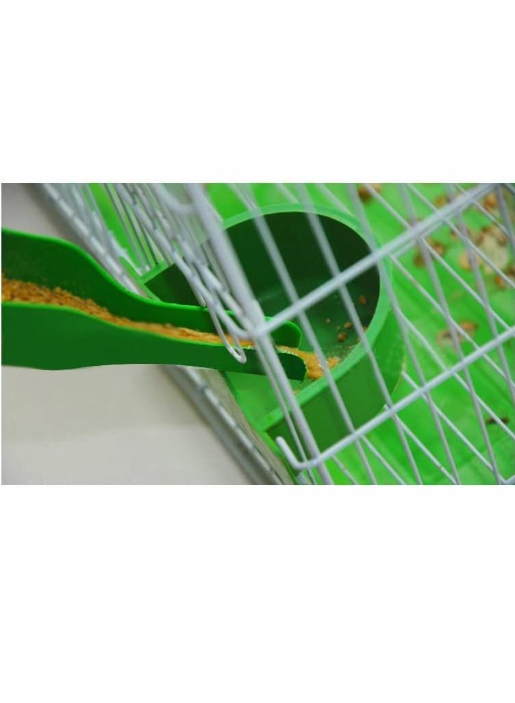 SYOSI مغذي طيور تلقائي زجاجة ماء طيور شارب حاوية موزع طعام طائر أداة شرب بلاستيكية مغذي شارب مشبك - Image 2