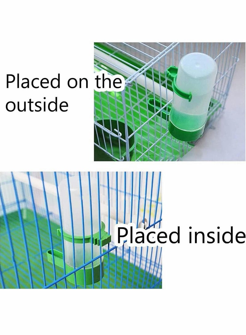 SYOSI مغذي طيور تلقائي زجاجة ماء طيور شارب حاوية موزع طعام طائر أداة شرب بلاستيكية مغذي شارب مشبك - Image 4