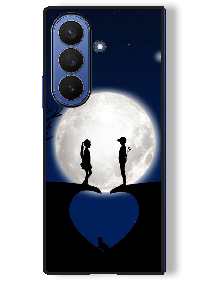 Theodor Case Compatible with Samsung Galaxy Z Fold 7 - 8 Inch Protection Shockproof Bumper Cover Couple heart - Image 1