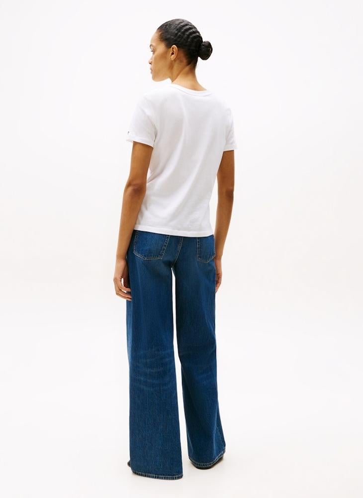 تومي هيلفيغر تيشيرت جرافيك بياقة دائرية - Image 2