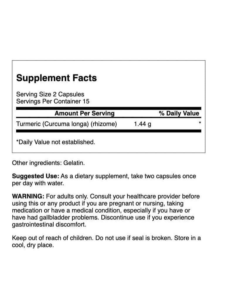 SWANSON Full Spectrum Turmeric 720 mg 30 Capsules - Image 2