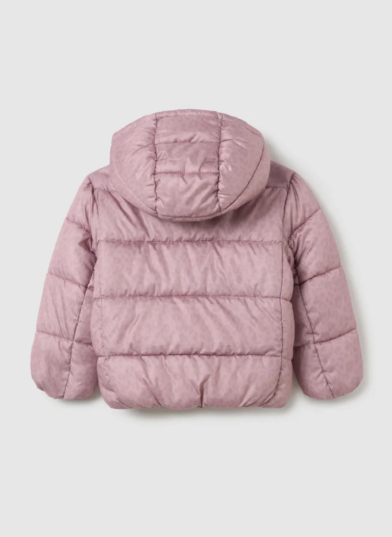 او في اس جاكيت مبطن للبنات من أوفيس باللون الوردي من القماش بسحاب وأزرار