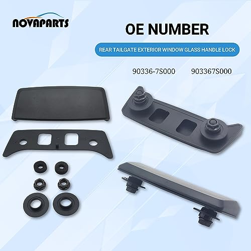 NOVAPARTS Rear Tailgate Exterior Window Glass Handle Lock for 2004-2015 Nissan Armada Pathfinder 2004-2010 Infiniti QX56 903367S000 90336-7S000 - Image 4