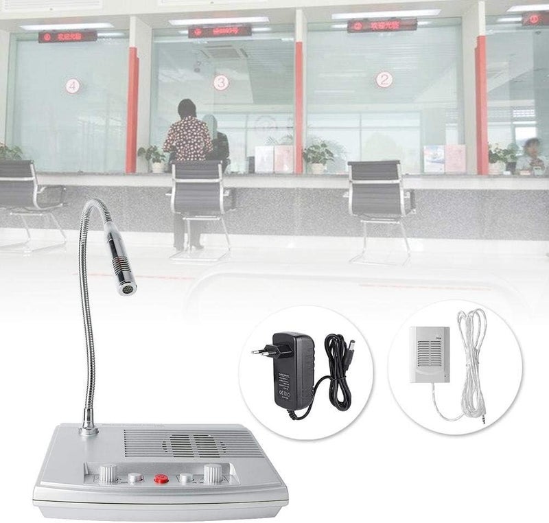 woobles Dual Way Intercommunication Microphone, Counter Window Intercom Mic Speaker with Automatic Call Control and High Speech Resolution for Bank Office Hospital Station Shop US - Image 4