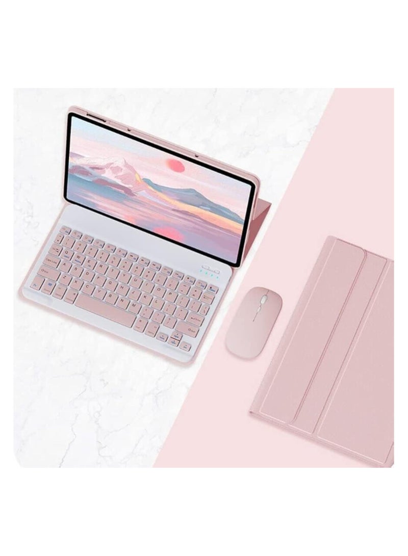 general Arabic and English keyboard case compatible Lenovo Tab P12 12.7 "2023, removable Wireless keyboard Ultra-thin leather Smart case with mouse for Tab P12 12.7"