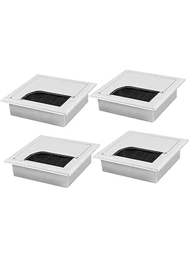 4Pcs Cable Hole Cover Organizer Wire Storage Box For Desk Cord Management - Image 1