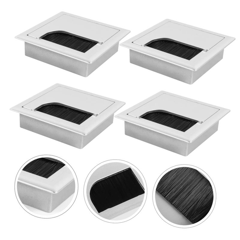 4Pcs Cable Hole Cover Organizer Wire Storage Box For Desk Cord Management - Image 3