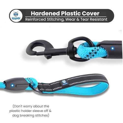 HANK Dog Leash | 3M Reflective Leash for Dogs | Heavy Duty Dog Rope for Small to Large Dogs | Comfortable Padded Handle 5 Feet (Cyan Blue + New Version, Large - Suitable Upto (18-80KG)) - Image 5