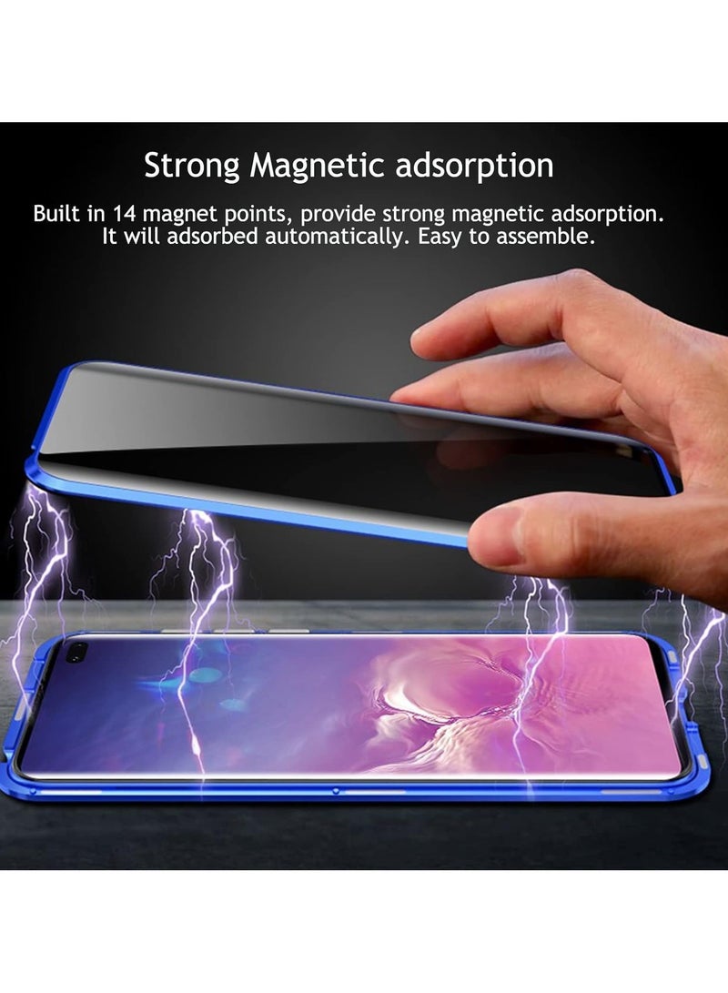 عام حافظة سامسونج جالاكسي S24 Ultra مغناطيسية للخصوصية، غطاء مغناطيسي مضاد للتجسس، غطاء شاشة كامل مع زجاج مقاوم للكسر على الجانبين - Image 2