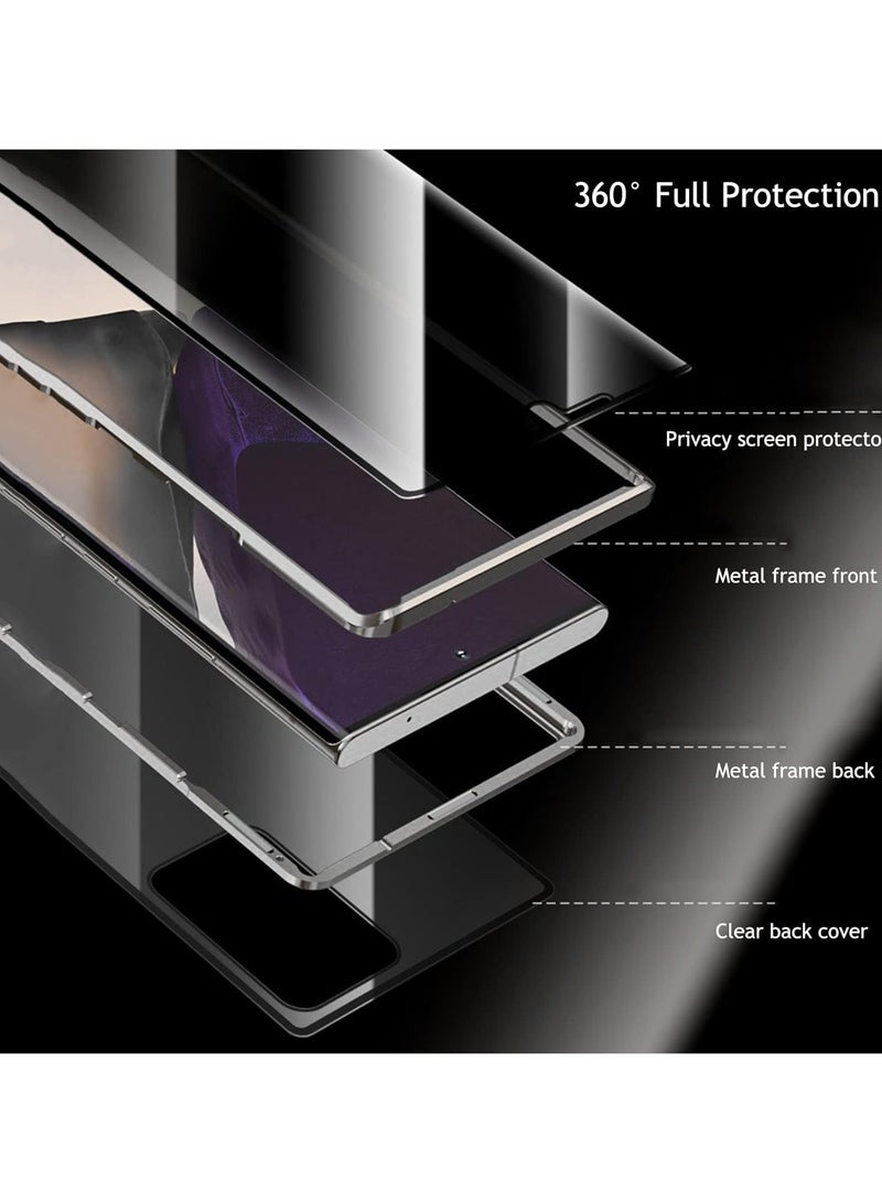 عام حافظة سامسونج جالاكسي S24 Ultra مغناطيسية للخصوصية، غطاء مغناطيسي مضاد للتجسس، غطاء شاشة كامل مع زجاج مقاوم للكسر على الجانبين - Image 4