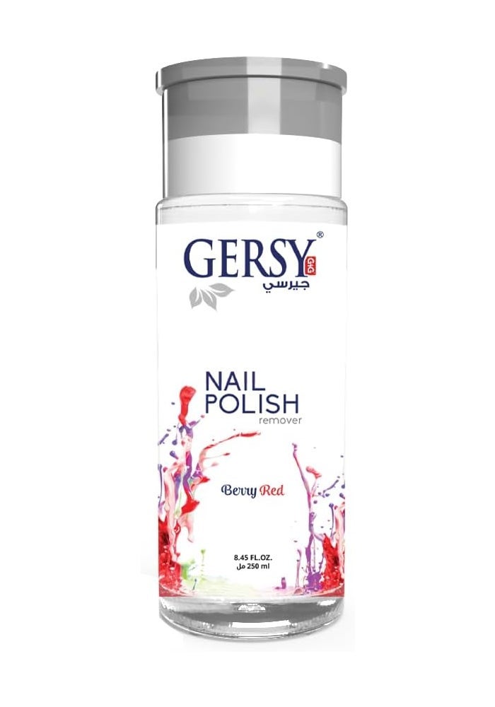 GERSY Berry Red Nail Polish Remover - Non-Drying & Moisturizing Formula - 130ml - Image 1