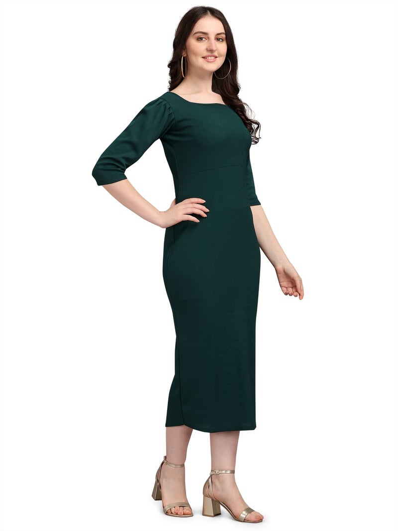 PURVAJA Women's Midi Dress (Ruby-135-GN-S_Green_S) - Image 4