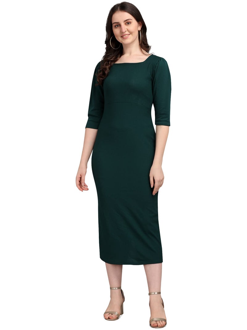 PURVAJA Women's Midi Dress (Ruby-135-GN-S_Green_S) - Image 1