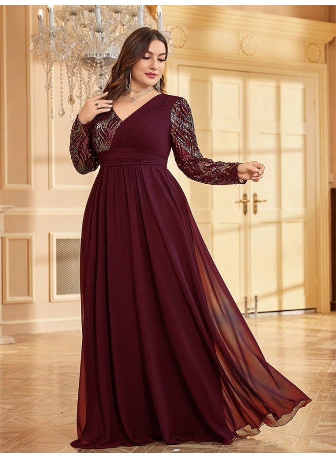 Madam Uniq Embellished Chiffon Dress - Image 3