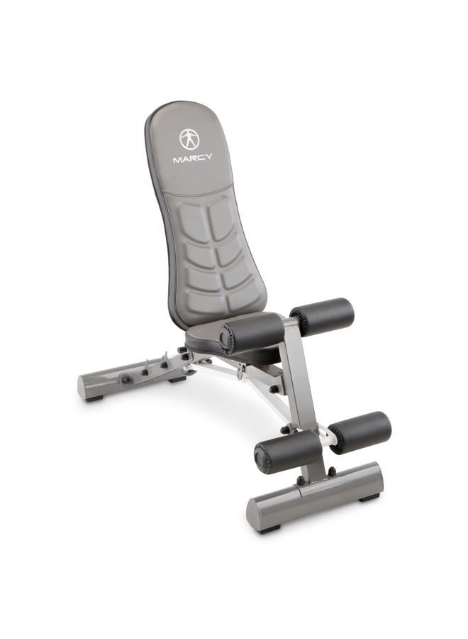Marcy Deluxe Foldable Utility Bench Gym Equipment - SB-10100, Black - Image 1