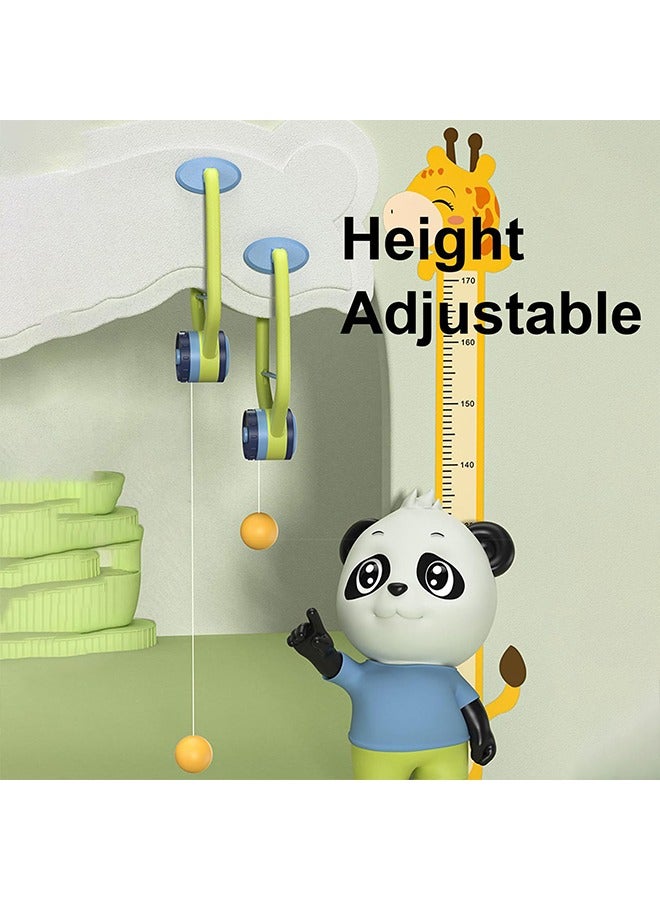 اسم المحتوى ناريلا مجموعة تدريب تنس الطاولة المعلقة المحمولة، مجموعة مضارب تنس الطاولة للأطفال، لعبة تنس الطاولة قابلة للتعديل للأطفال مع مضربين و6 كرات، جهاز تمرين تنس الطاولة بإطار الباب للاستمتاع داخل المنزل، جهاز - Image 3