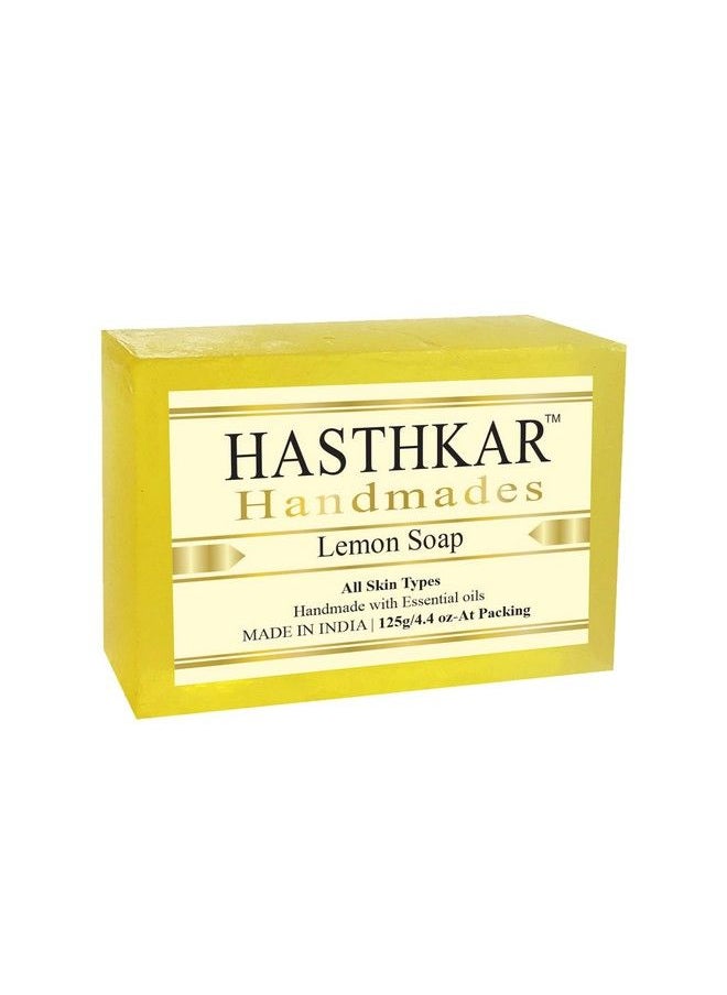 byPurenaturals Hasthkar Handmades Handmade Premium Natural Herbal Lemon Soap 125Gm  - Image 1