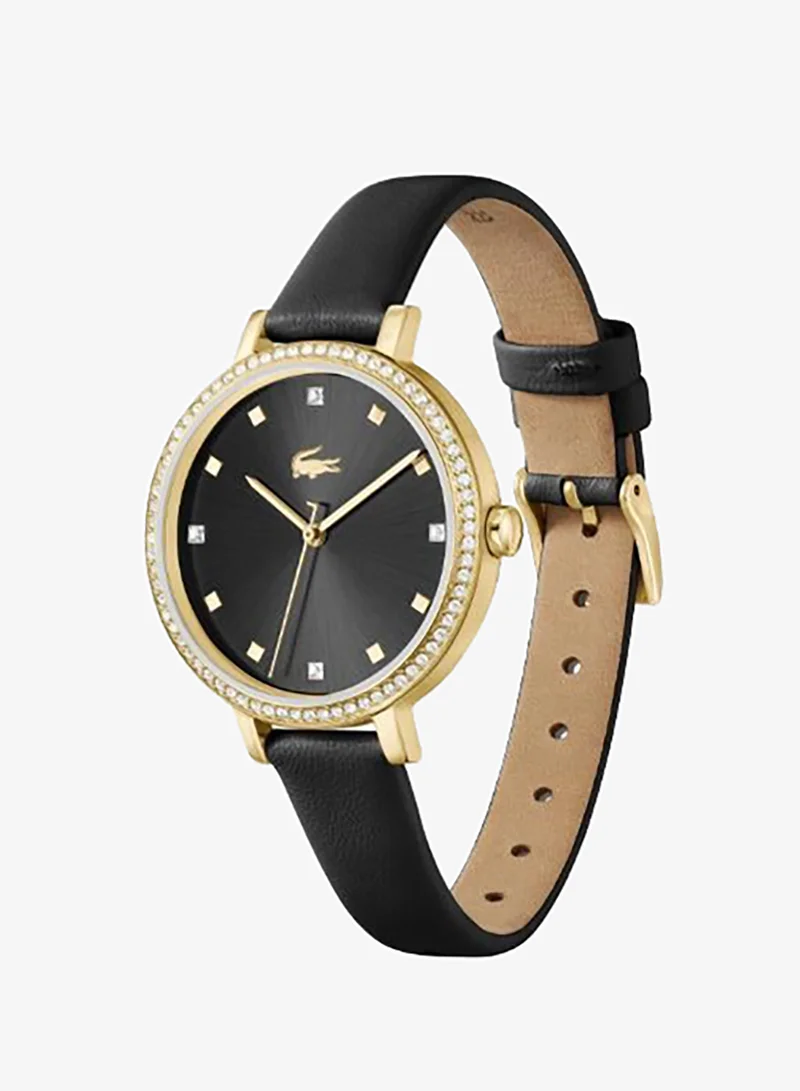 Lacoste  Ionic Plated Thin Gold Steel & Crystals Quartz Basic Watch for Women | Best Price UAE