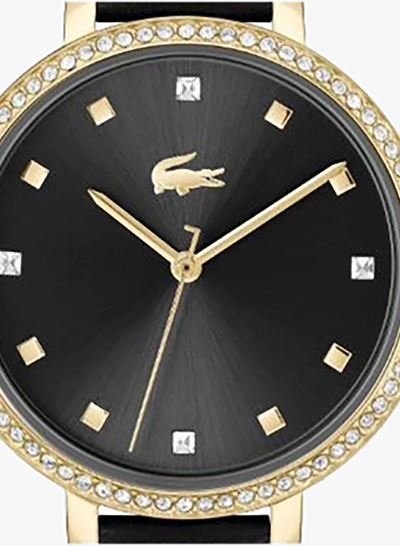 Lacoste  Ionic Plated Thin Gold Steel & Crystals Quartz Basic Watch for Women | Best Price UAE