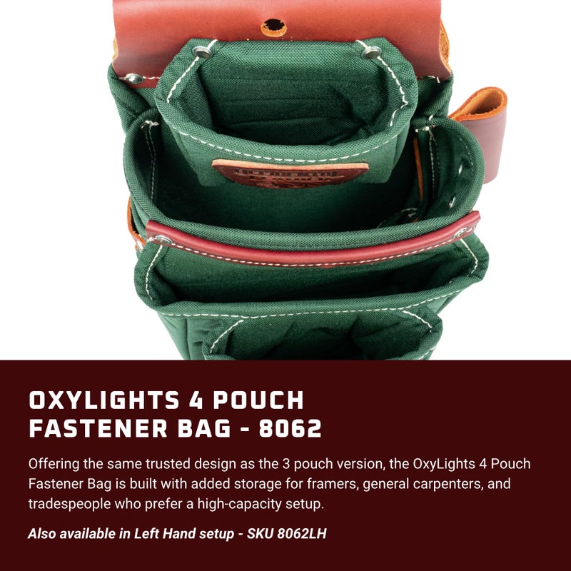 Occidental Leather OxyLights 4 Pouch Fastener Bag - Right Hand - 10 Pockets & Tool Holders - Made in USA - Image 2