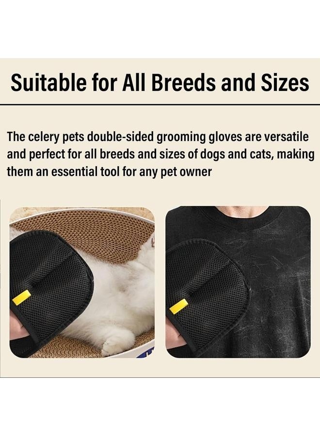 Pet Hair Remover Glove, Pets Double Sided Grooming Glove, Electrostatic Pet Hair Removal Gloves, Pets Hairs Remover Gloves for Dog & Cat Washing, Deshedding, Grooming (1PC) - Image 3