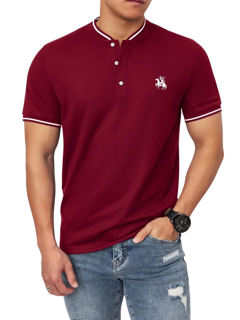 Lymio Men T-Shirt || T-Shirt for Men || Polo T Shirt (Polo-10-Maroon-2XL) - Image 5