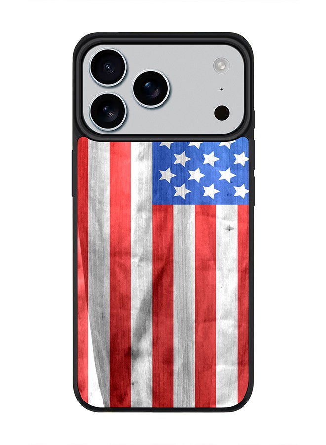 Stylizedd iPhone 17 Pro Max Case, [Compatible with MagSafe] Slim Magnetic cover Phone Case iPhone 17 Pro Max -USA Grunge Flag - Image 1