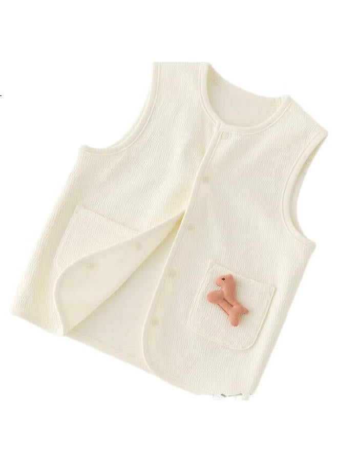 Good bear Guaiqi Bear Baby Toddler Pure Cotton Vest Spring Autumn Children'S Vest Boys And Girls Baby Shawl Spring Autumn Small Jacket - Image 2