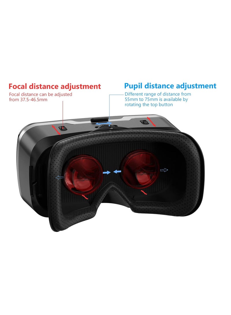 Virtual Reality Glasses Compatible With Remote Phone New 3D Goggles For Movies Gift For Kids And Adults Soft & Comfortable Adjustable Distance - Image 5