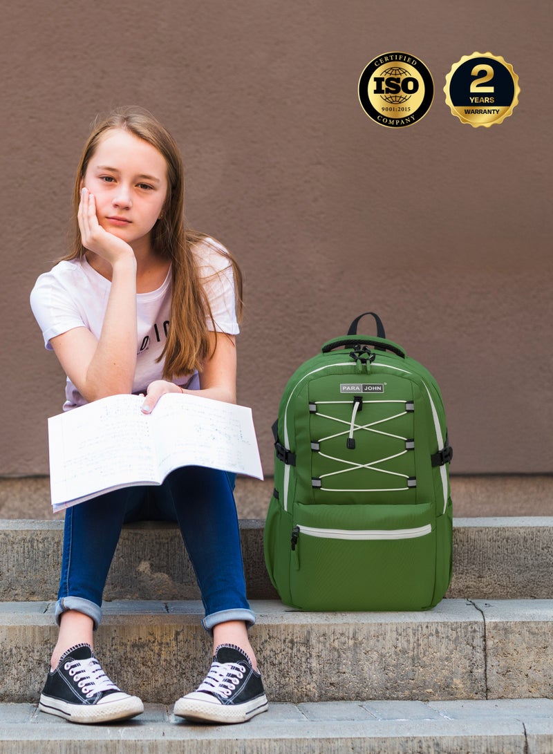 بارا جون حقيبة ظهر مدرسية بوباليو  لتر بسعة كبيرة وخفيفة الوزن ومقاومة للماء للأولاد والبنات - أخضر - Image 5