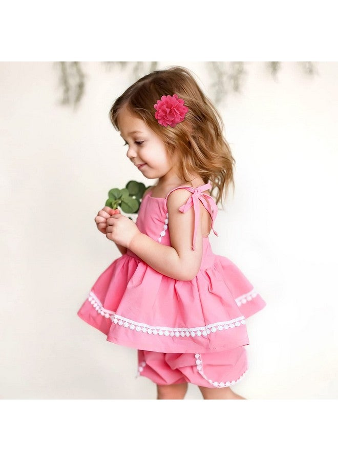 BBgifts 30pcs 2" Chiffon Flower Pearl Hair Clips for Girls Half Lined Non Slip Tiny Baby Clips Hair Accessories for Baby Girls Newborns Infants Toddlers 15 Colors in Pairs - Image 4