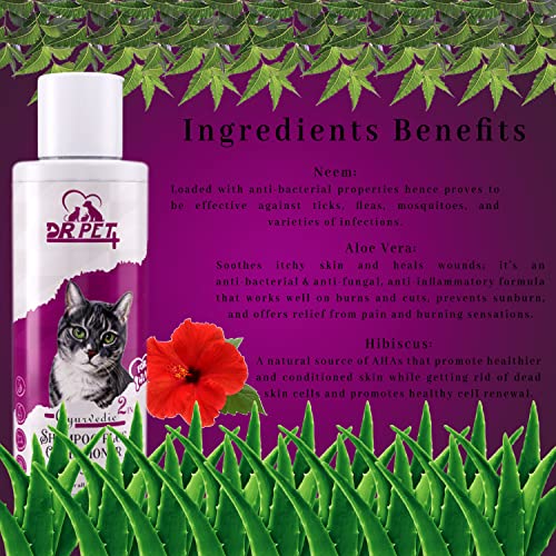 DR PET PLUS Dr. Pet Plus Luxury Professional Ayurvedic 2 In 1 Shampoo Plus Conditioner For Cat | Deeply Cleanse Coat, Softens & Conditions Coat | All Coat Types | Cat Shampoo Conditioner For All Cat Breed – 100Ml - Image 3