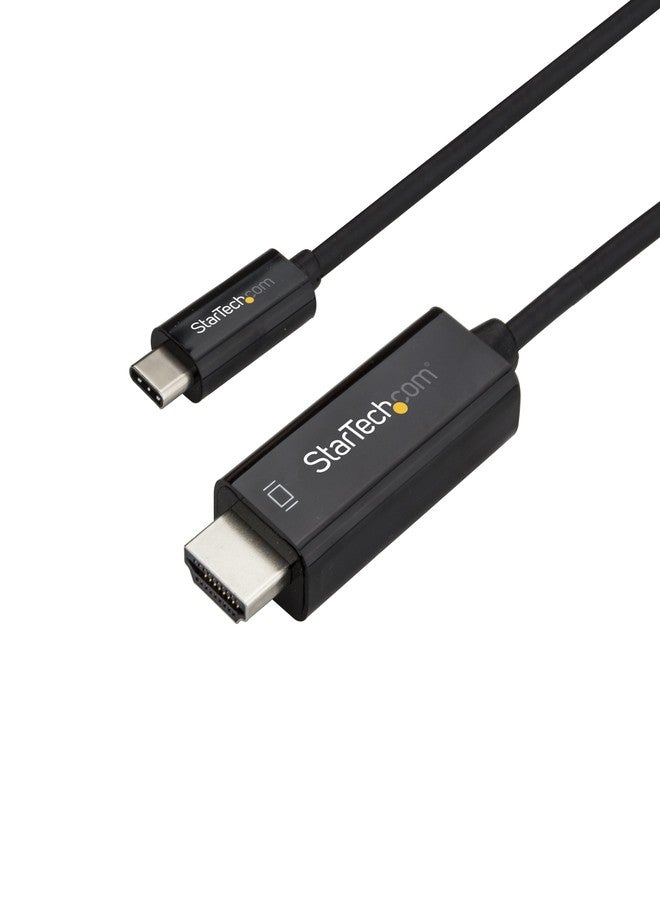 StarTech.com 6ft (2m) USB C to HDMI Cable - 4K 60Hz USB Type C to HDMI 2.0 Video Adapter Cable - Thunderbolt 3 Compatible - Laptop to HDMI Monitor/Display - DP 1.2 Alt Mode HBR2 - Black (CDP2HD2MBNL) - Image 1
