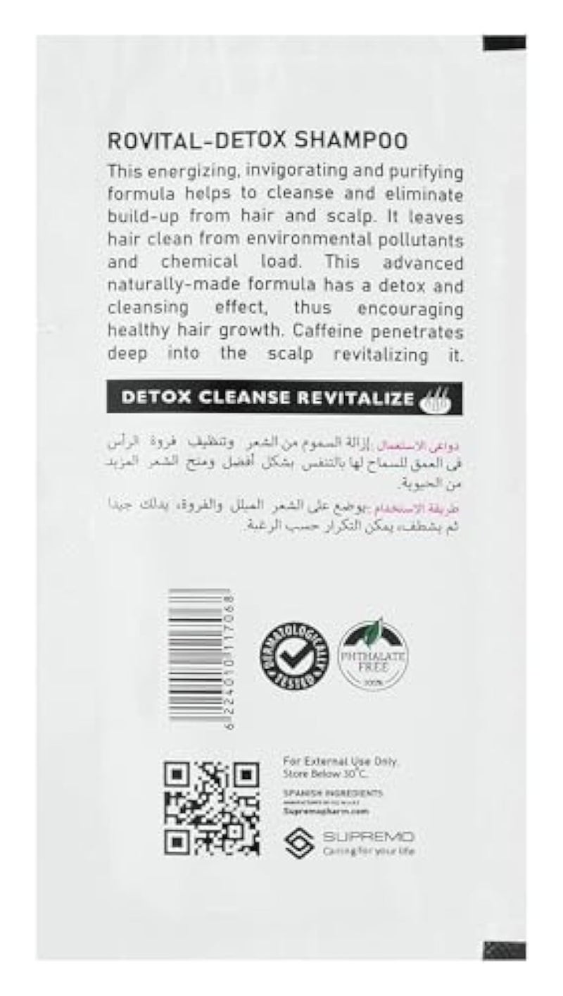 Generic Rovital-Detox Shampoo Deep Cleansing and Detox 3 x 20gm - Image 2