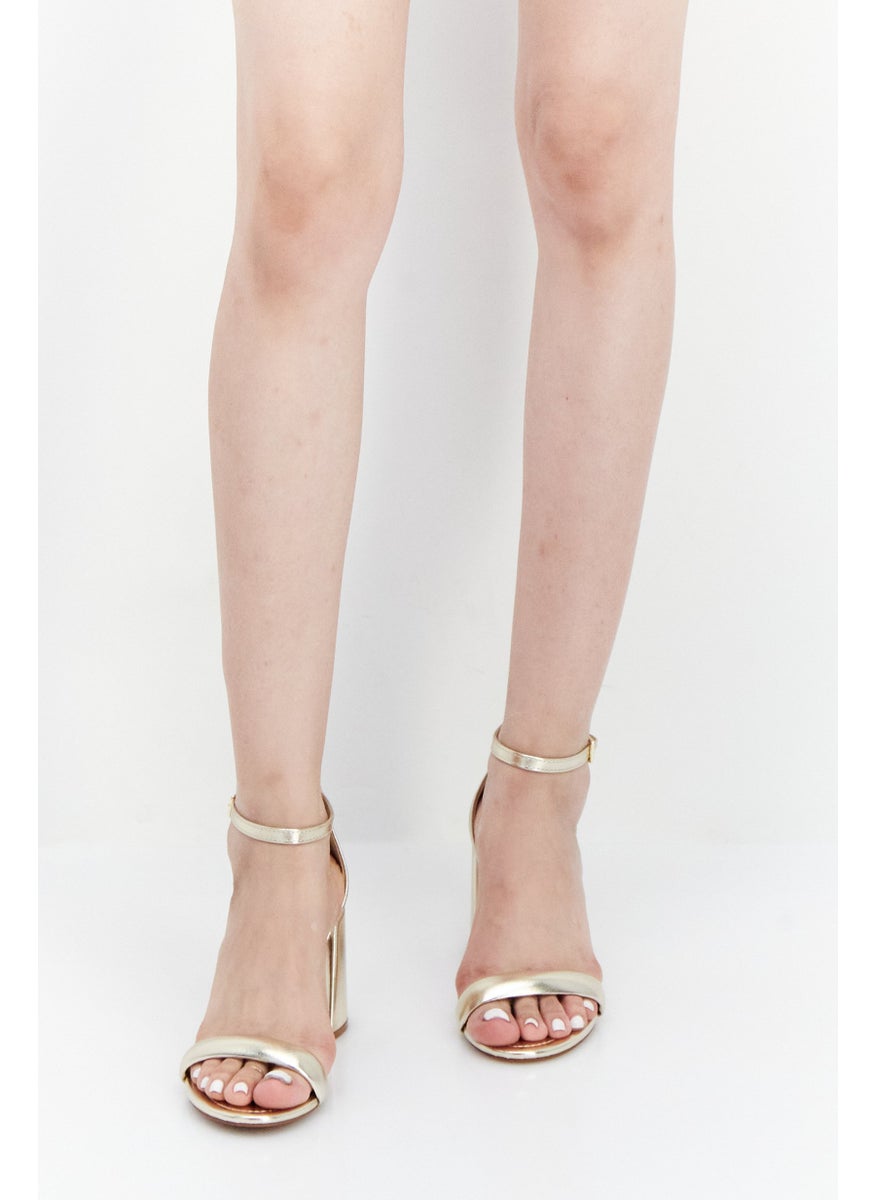 Kenneth Cole Women Medium Luisa Adjustable Buckle High Heel Sandals, Gold  - Image 1