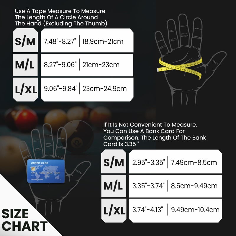 YFY Billiard Pool Gloves for Left Hand 3 Finger, Splicing Process, Snooker Cue Sport Glove Popular Sizes for Men & Women - Image 5