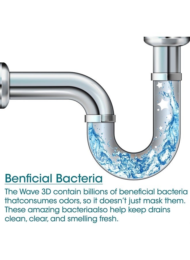 Fresh Products Wave 3D , Virtually eliminates urine splash , 30-Day Use, Easy Installation, Beneficial Bacteria, Consistent Fragrance — Cotton Blossom, Blue, Made In USA, 10pk Urinal Screens