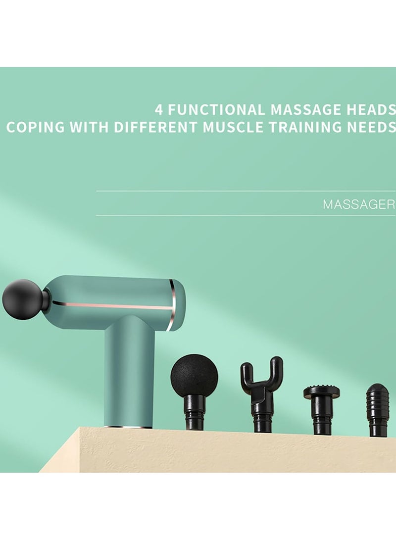 general Massage Gun, Portable Handheld Muscle Massage Gun, Mini Electric Handheld Massager, LCD Display with 4 Interchangeable Massage Heads - Image 2