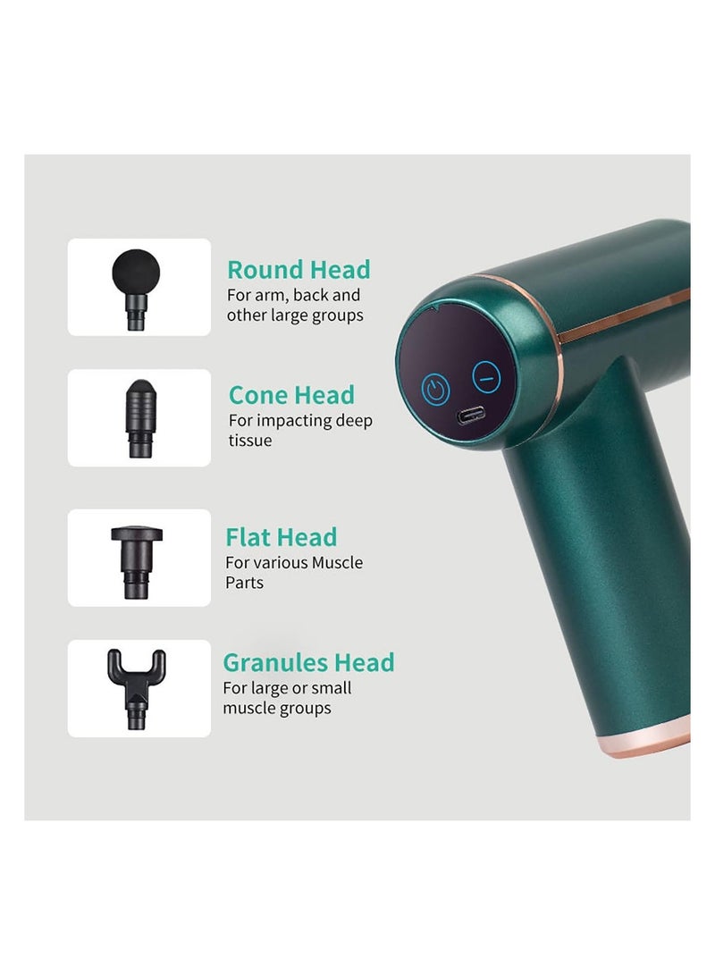 general Massage Gun, Portable Handheld Muscle Massage Gun, Mini Electric Handheld Massager, LCD Display with 4 Interchangeable Massage Heads - Image 5