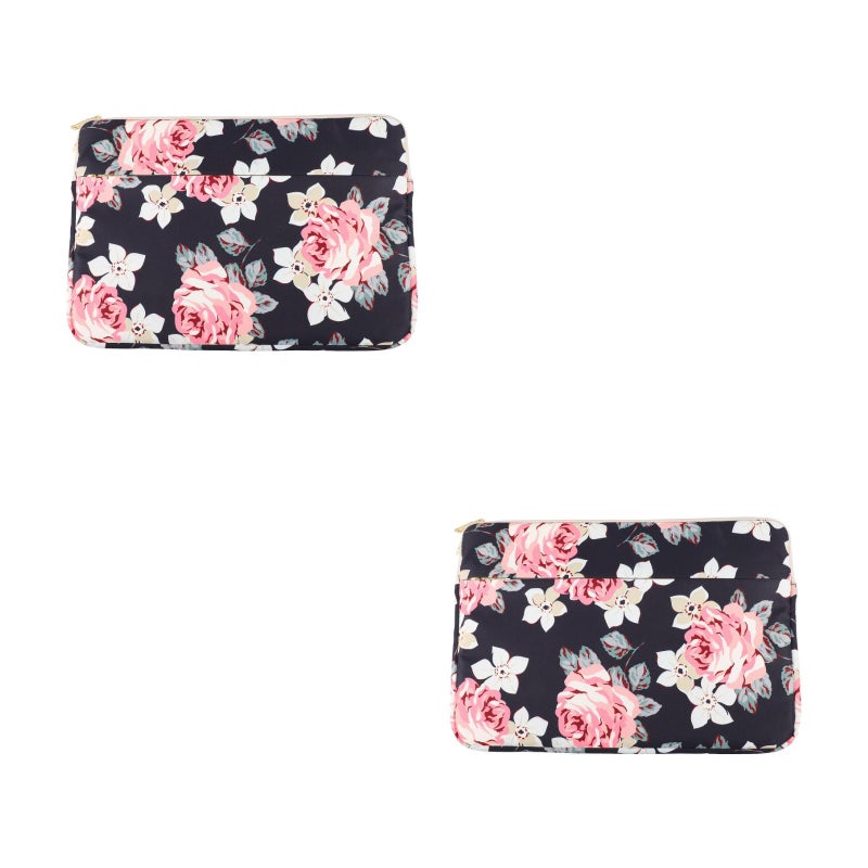 2pcs Laptop Flower Sleeve Computer Skin Bag Notebook Carrying Case Cover (15inch) - Image 3