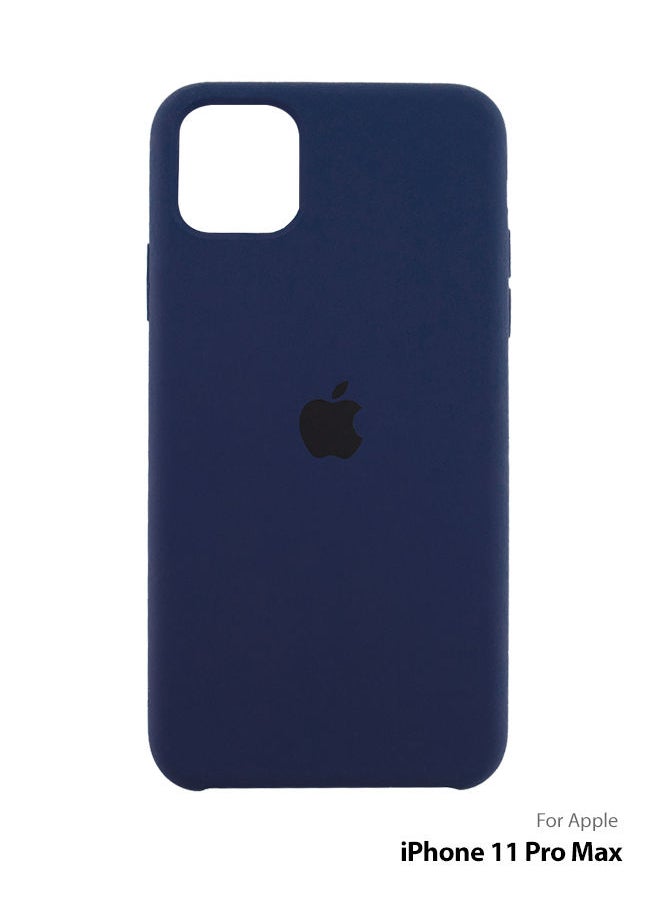 Generic - Logo Compatible Silicone Case Cover For Apple iPhone 11 Pro Max Dark Blue - Image 1
