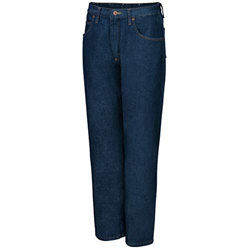 Red Kap Men's Relaxed Fit Jean, Prewashed Indigo, 48x30 - Image 3